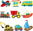 Cartoon transport. Vector set
