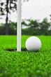 golf ball on lip of cup