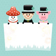 Fly Agaric, Chimney Sweep & Pig Dots Retro