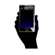 mobile phone in hand vector