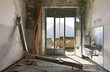 abandoned building, empty room with window