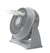Compact windy fan in gray color isolated