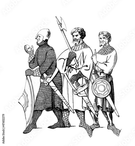Illustration: 3 Sergeants - 14th century 3 Sergeants - 14th century