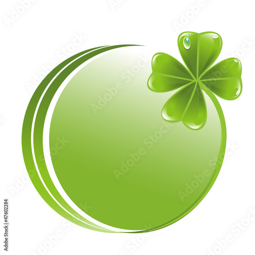 Vector: Button with clover leaf icon Button with clover leaf icon