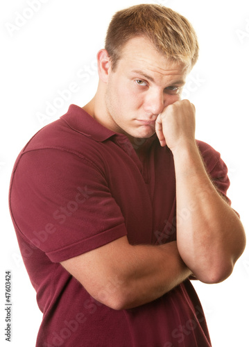 Photo: Timid Muscular Man Timid Muscular Man