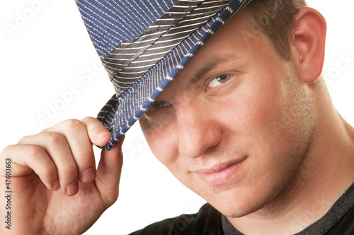Photo: Grinning Man in Fedora Hat Grinning Man in Fedora Hat