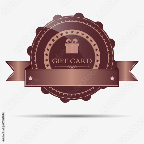 Vector: Retro gift badge and label Retro gift badge and label