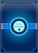 Blue abstract invitation