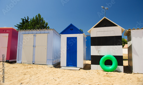 Photo: Beach huts on island Oleron in France Beach huts on island Oleron in France