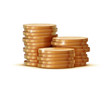 stacks of golden coins