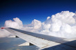 Beautiful view above the earth at the clouds below.