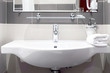 White  sink and towell in SPA salon.