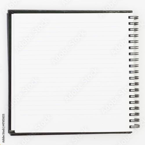 Photo: Notebook background open view with a spiral binding Notebook background open view with a spiral binding