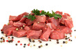 Raw beef meat isolated on white