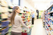 Woman shopping at the supermarket