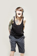 Photo: Girl with tattoos listening to music Girl with tattoos listening to music