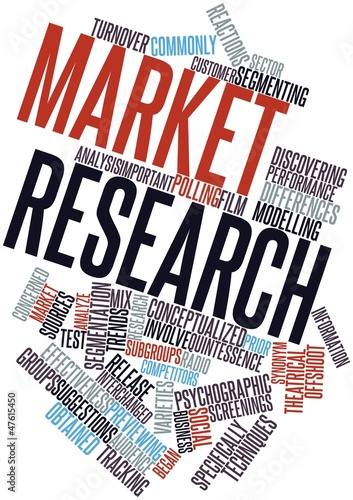 Illustration: Word cloud for Market research Word cloud for Market research