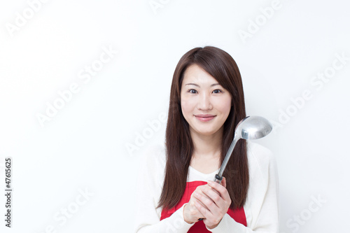 Photo: 料理をする女性 料理をする女性