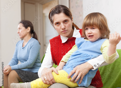 Photo: Conflict between the mother and her mother Conflict between the mother and her mother