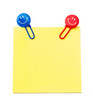 Note with smiling paper clips