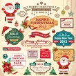 Collection of christmas ornaments and decorative elements