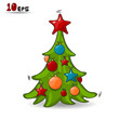 New Year tree. Vector illustration 10 eps