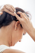 Making  hairstyle using clip
