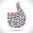 Vector: people make like symbol people make like symbol