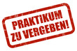 Grunge Stempel rot PRAKTIKUM ZU VERGEBEN