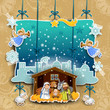 Crib collage on a light background decorated