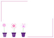 Fond carte 3 fleurs coeur de Saint Valentin