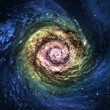 Incredibly beautiful spiral galaxy somewhere in deep space
