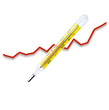 Fieberthermometer mit Fieberkurve