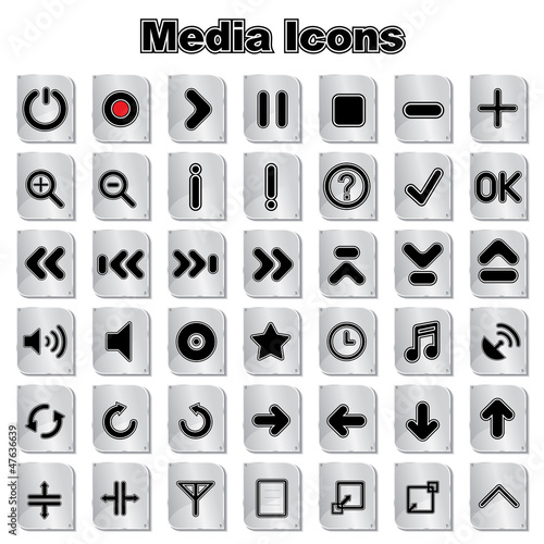 Vector: Set of Media/Music Icons Set of Media/Music Icons