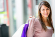 Happy shopping woman