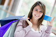 Female shopper with credit card