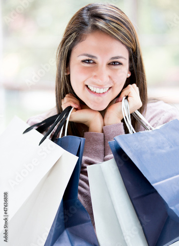 Photo: Happy female shopper Happy female shopper