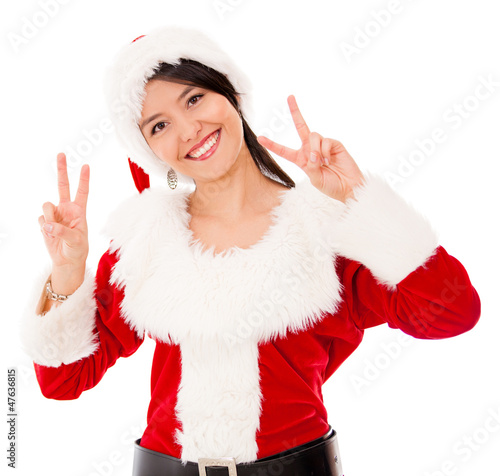 Photo: Happy female Santa Happy female Santa