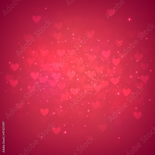 Vector: Red heart background. Red heart background.