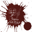 Vector: Vector skull barber on the blood background Vector skull barber on the blood background