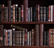antikes bücherregal.