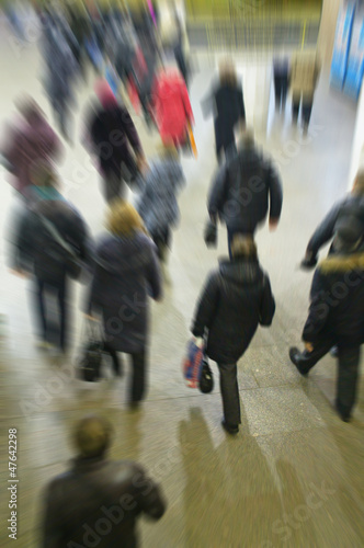 Photo: Crowd on a metro station in Moscow Crowd on a metro station in Moscow