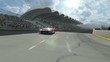 Race car along the racetrack. Tow version of background.