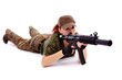 Military redhead beautiful young lady
