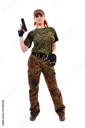 Photo: Military redhead beautiful young lady Military redhead beautiful young lady