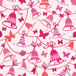 Vector bells and butterflies seamless pattern background with