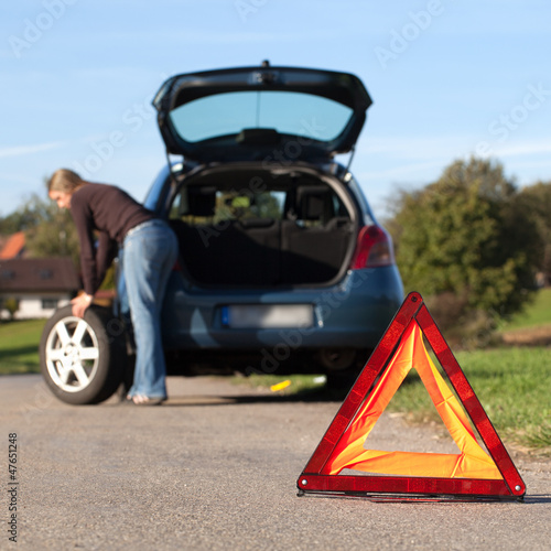 Photo: Das Rad am Auto wechseln Das Rad am Auto wechseln