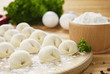 Photo: Meat dumplings on the kitchen board Meat dumplings on the kitchen board
