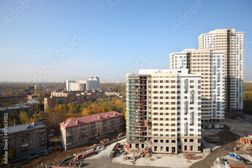 Photo: Three buildings under construction Three buildings under construction