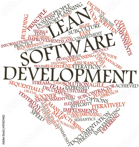 Illustration: Word cloud for Lean software development Word cloud for Lean software development